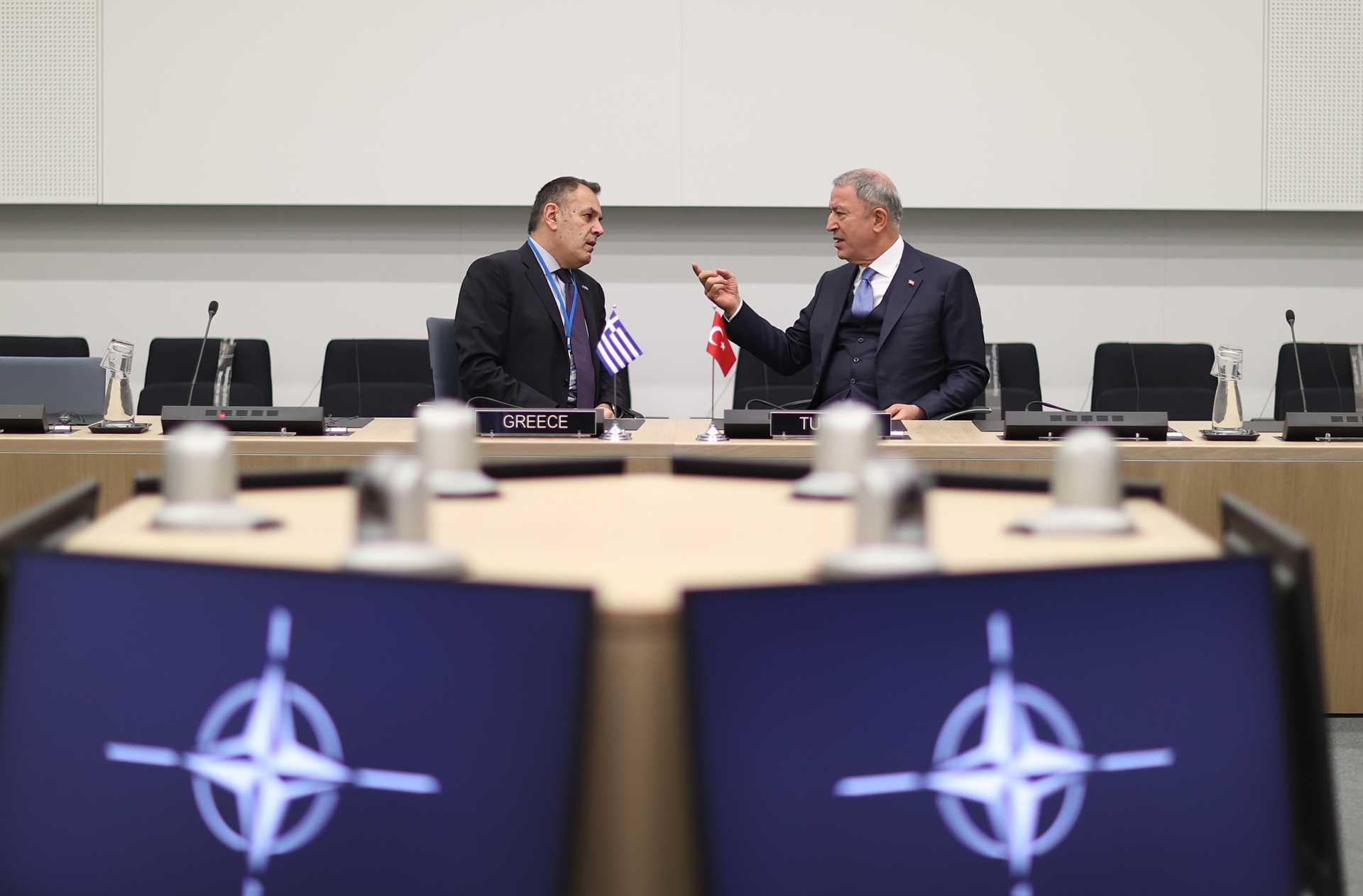 Hulusi Akar and Nikolaos met at NATO HQ.